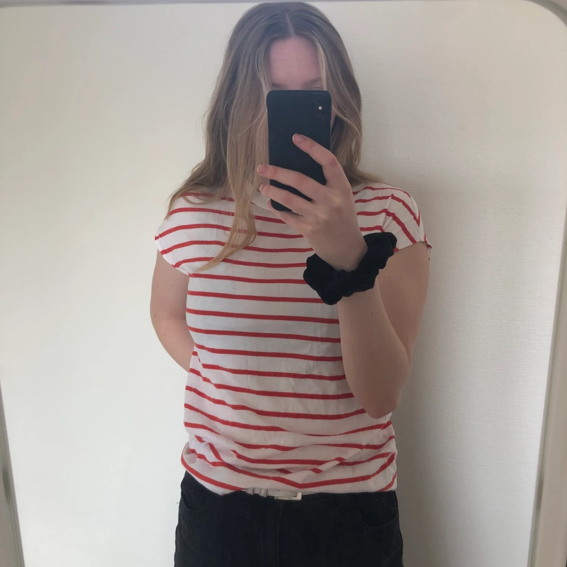 Röd/vit randig t-shirt