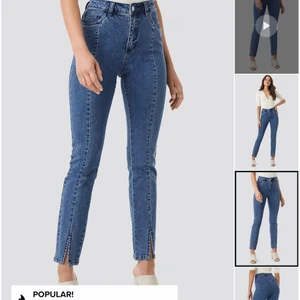 Nakd jeans - Snygga blåa jenas från Nakd med söm och sluta framtill! Storlek 36,  Fint skick! Bilderna är lånade från nakds hemsida men bara att skriva för fler bilder!