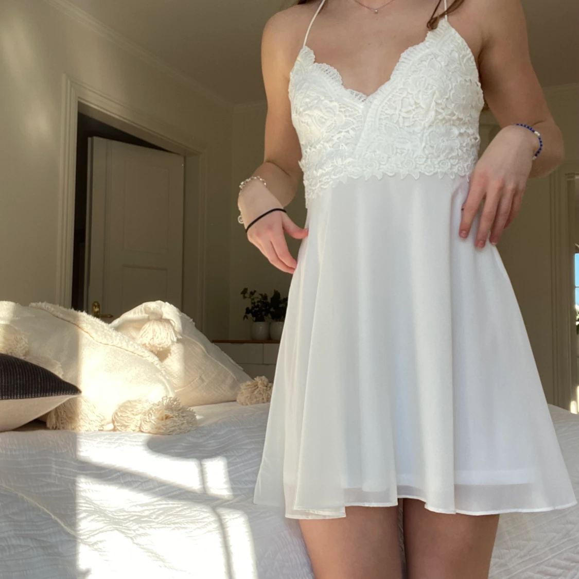 Vit studentklänning