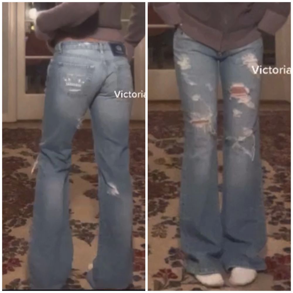 Läs min bio INNAN ni skriver❣️ Lågmidjade Victoria Beckham jeans. Innerben: 82, midjemått: 83, jag är 165. . Jeans & Byxor.