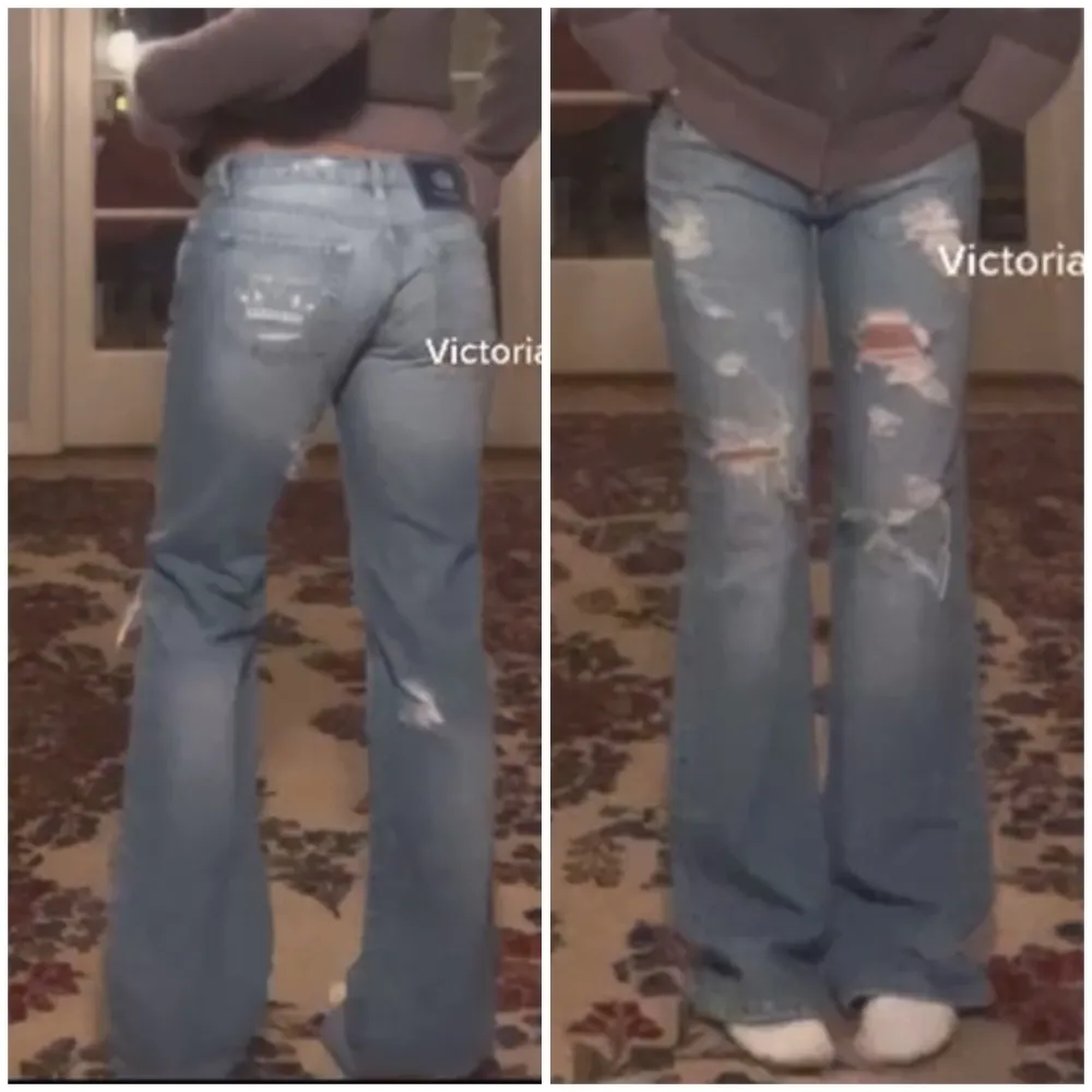 Läs min bio INNAN ni skriver❣️ Lågmidjade Victoria Beckham jeans. Innerben: 82, midjemått: 83, jag är 165. . Jeans & Byxor.