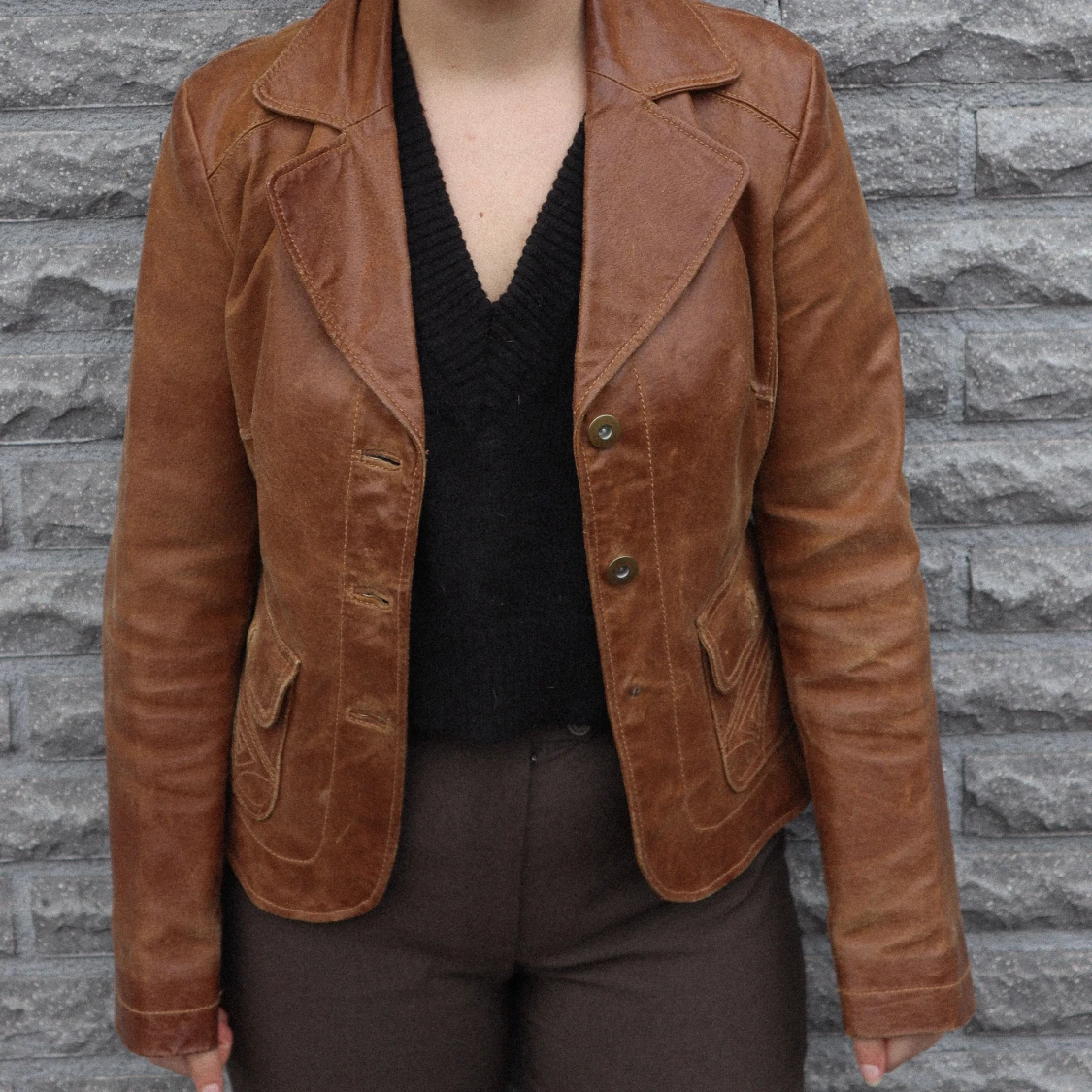 Läderjacka från Lindex