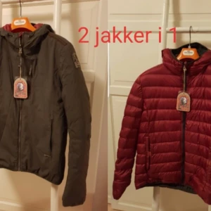 Parajumpers - Helt ny och skön jakke, som kan vännas så den er grön eller vinröd som på bilden den er köpt för 5600 sek. Eller 3799 dkr 