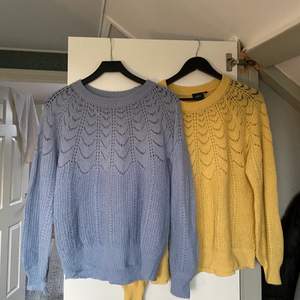 Två stickade tröjor från Kappahl. Knappt använda❤️den gula är i storlek s och den blåa är i storlek xs. Köp båda för 90kr +frakt(66kr)💕