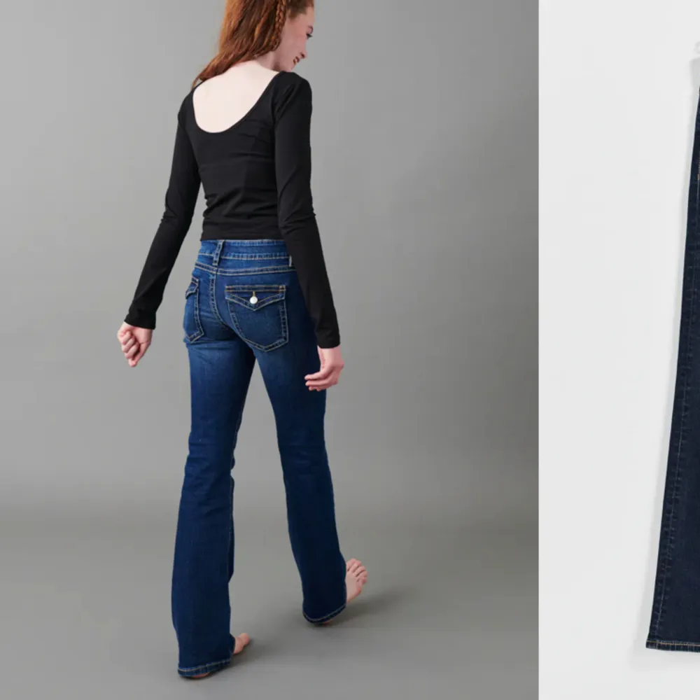  Lågmidjade jeans från Gina Tricot med fickor, storlek 158 men passar mig som har 160/xs (första bilden) beroende på hur man vill den ska sitta💕💕. Jeans & Byxor.
