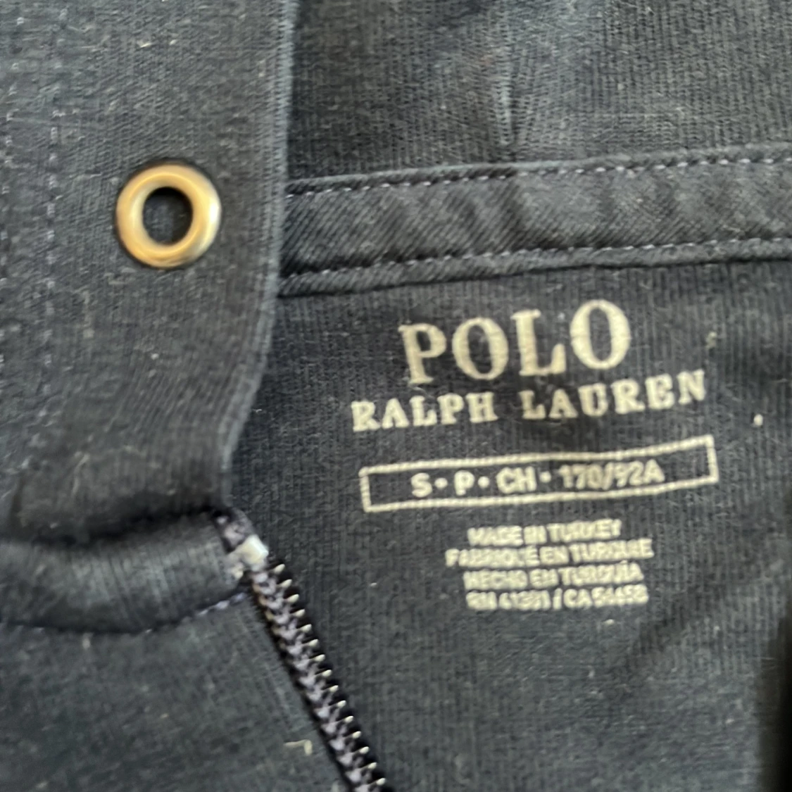 Blå Ralph Lauren zip hoodie - 90