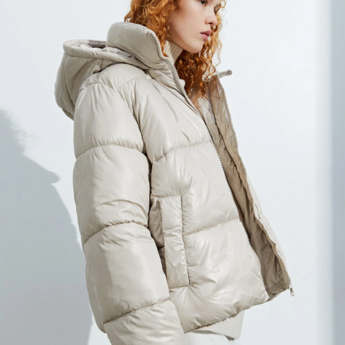 Beige Pufferjacka  - 91