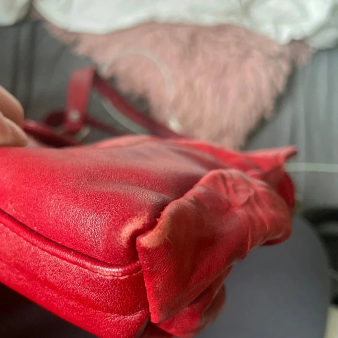 Röd vintage handväska - 91