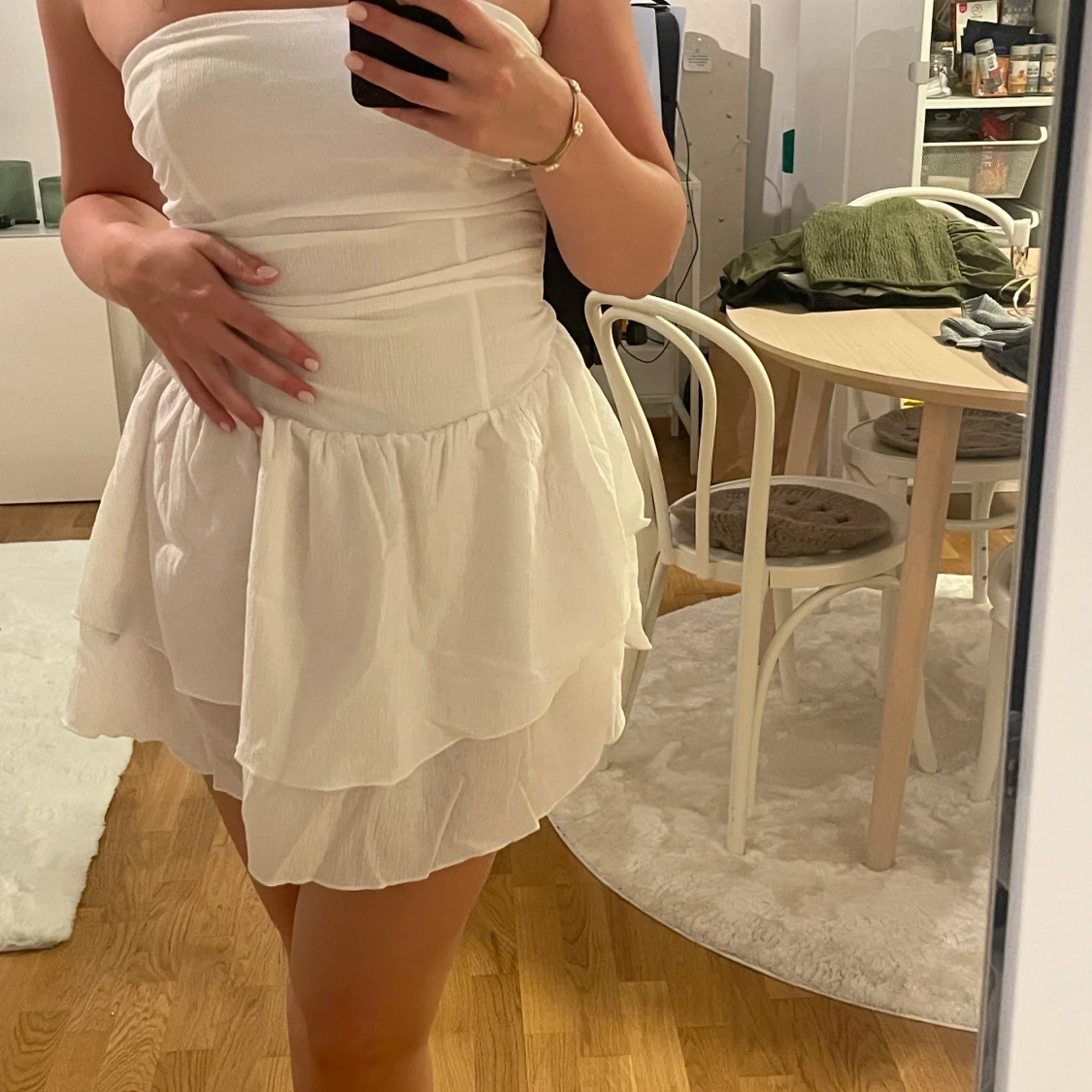 vit bandeauklänning 