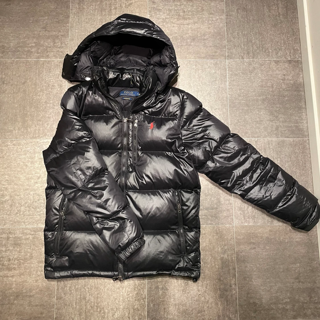 Polo Ralph lauren dunjacka, svart glossy