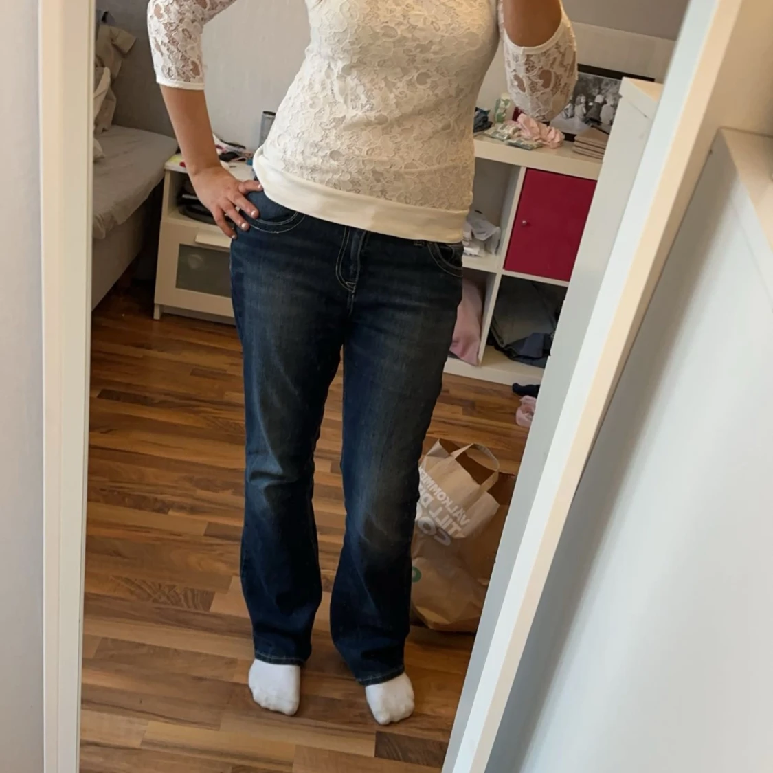 Spets vit tröja  - 92