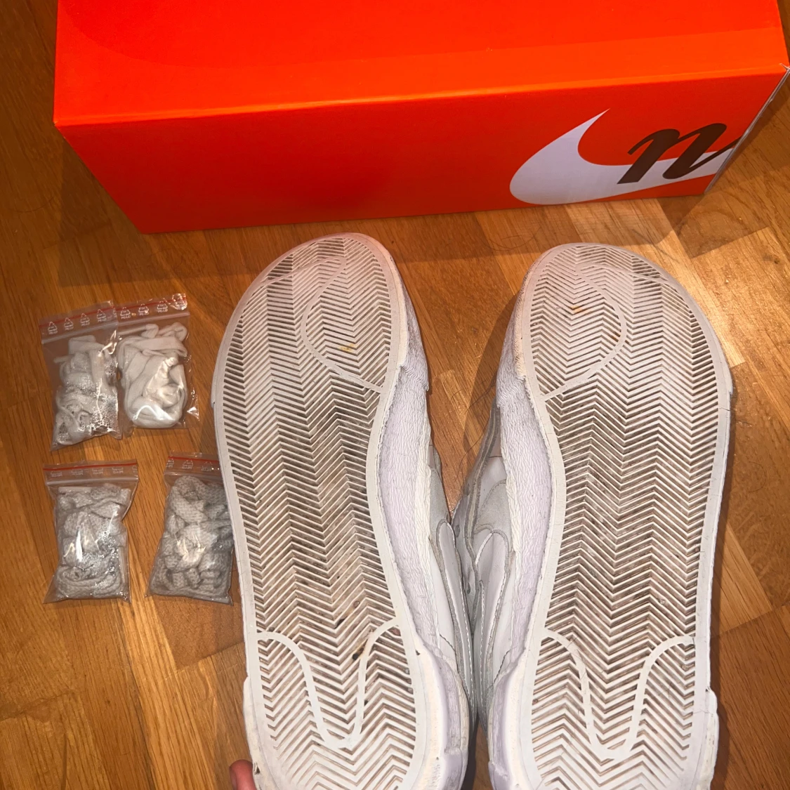 Nike Sacai blazer low all white with og box and laces - 91