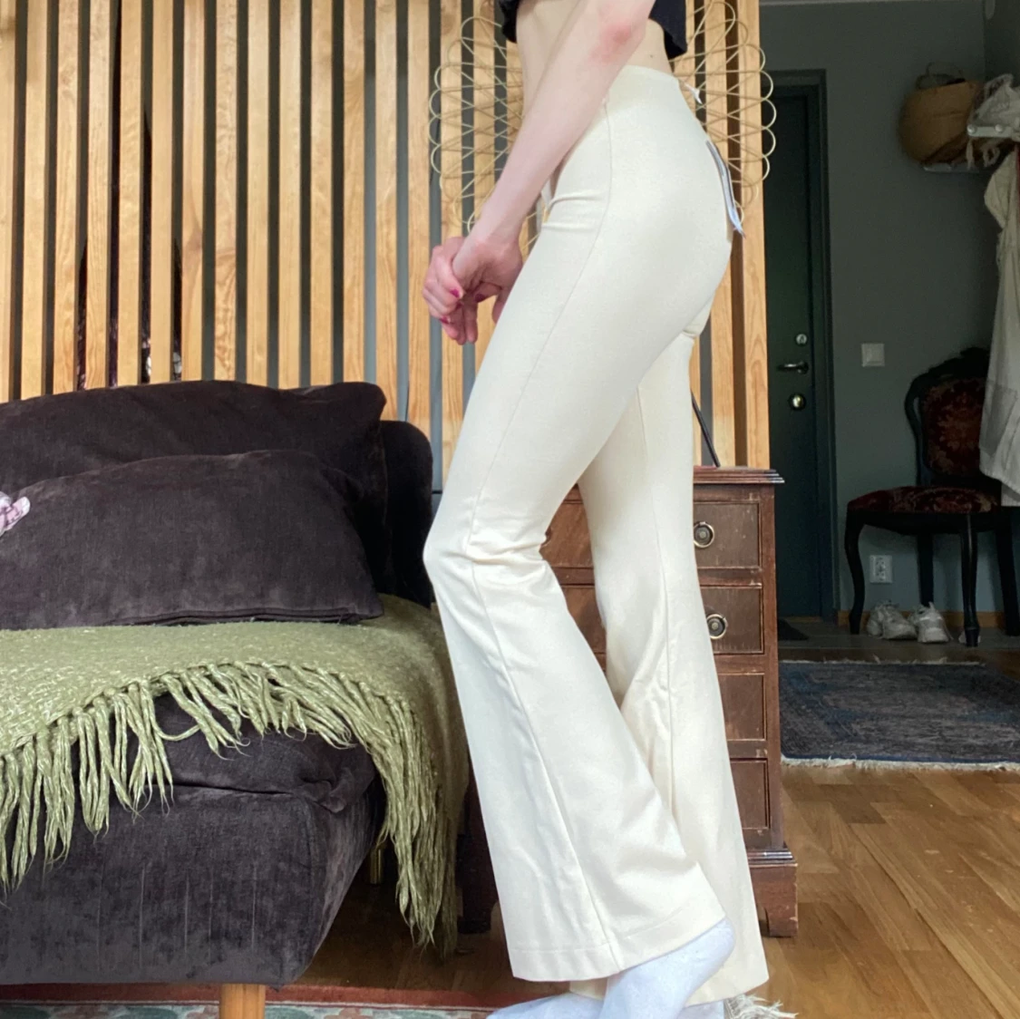 Flared beige pants  - 1