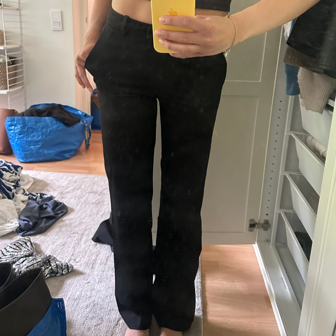 Lågmidjade kostymbyxor - 90