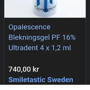 Vitare tänder redan efter 1 behandling – du kommer att se resultatet redan efter din första behandling! Säker blekning: Används av tandläkare över hela världen – den marknadsledande blekningsgelen från Opalescence används av tandläkare över hela värl