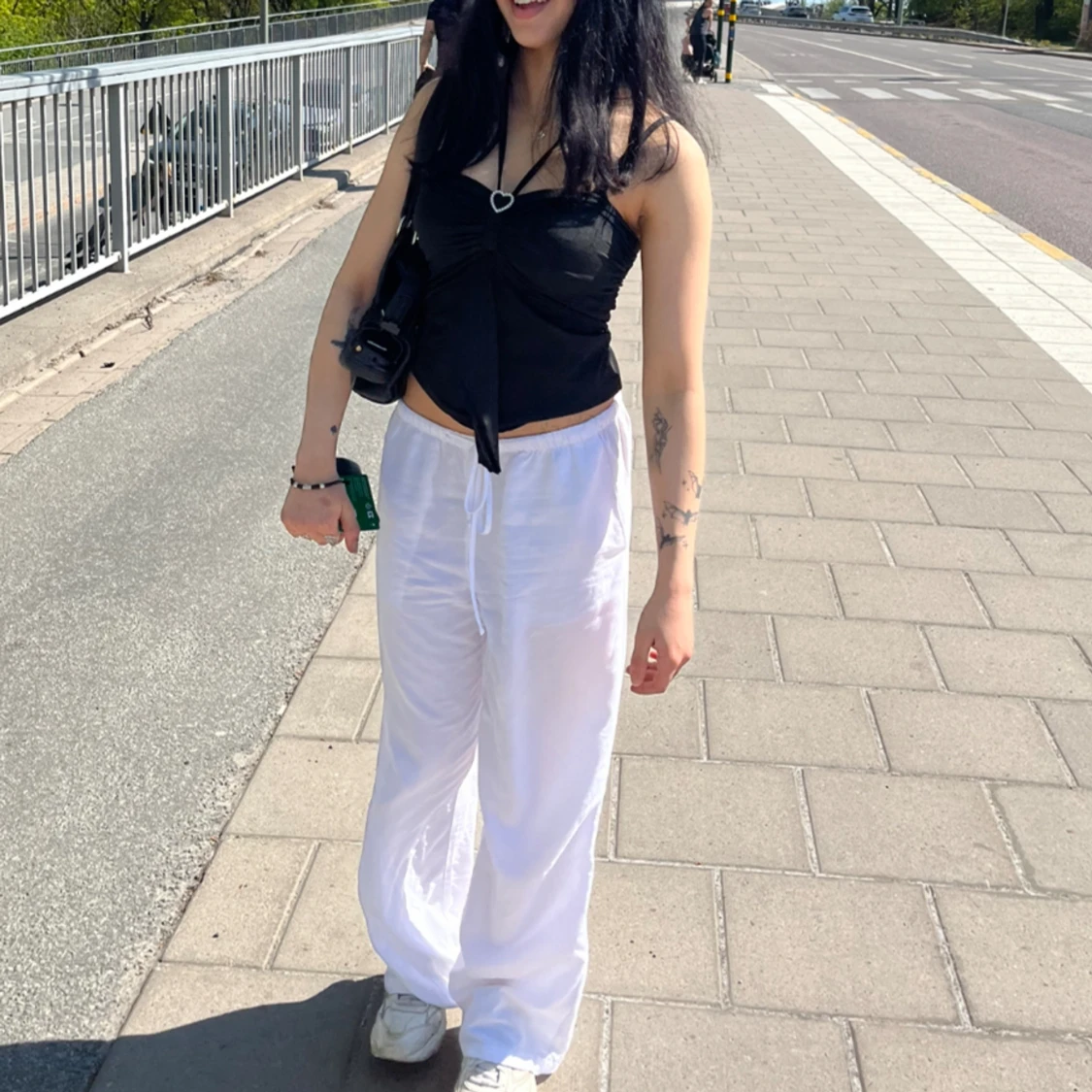 Lågmidjade Linnebyxor - 90