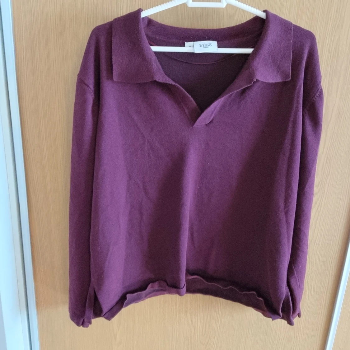 V ringad tröja i mörk lila/röd - saint tropez  - 90