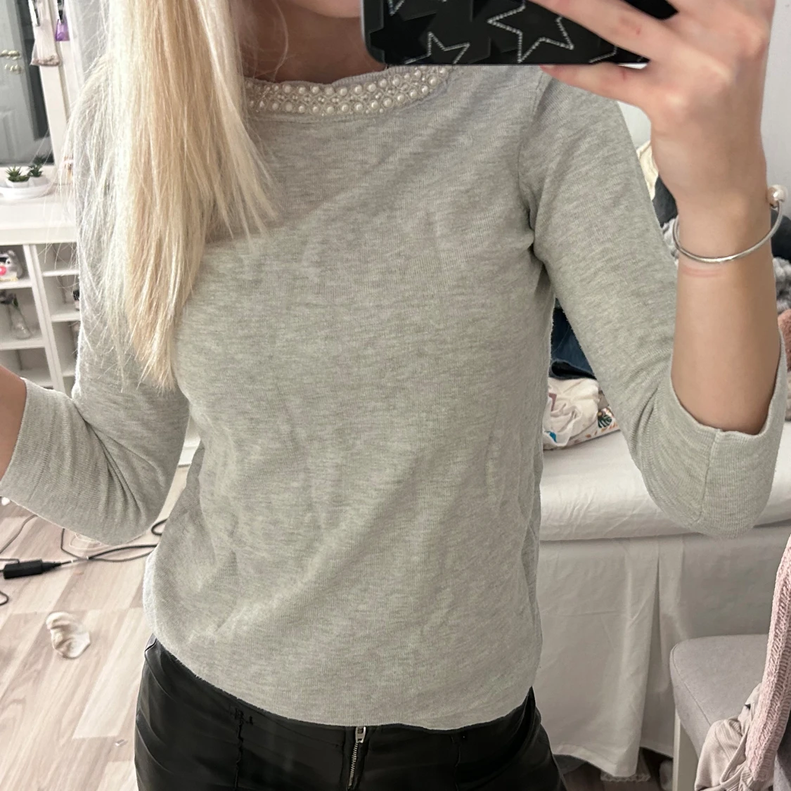 Trekvartärmad tröja