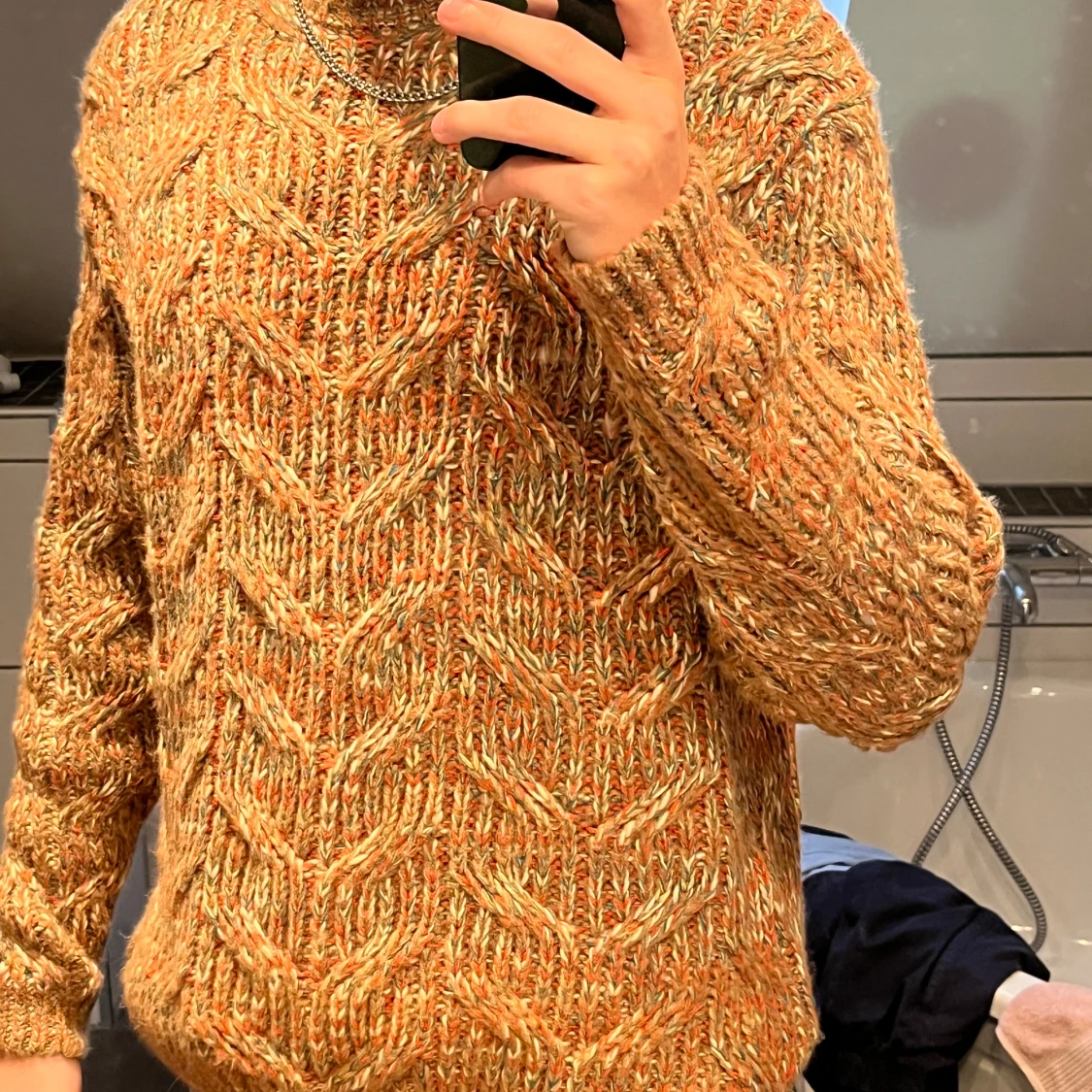 Stickad sweatshirt  - 90