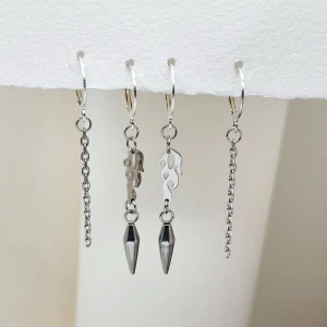 Handgjorda örhängen  - Handgjorda örhängen ● Material-rostfritt stål ●Örhängeskrokar - rostfritt stål ●Längd -5,5 och 5cm .