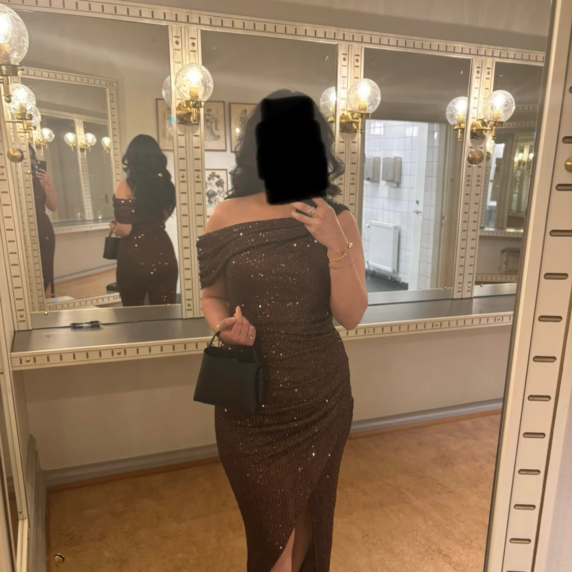 Brun klänning paljett ASOS - 91