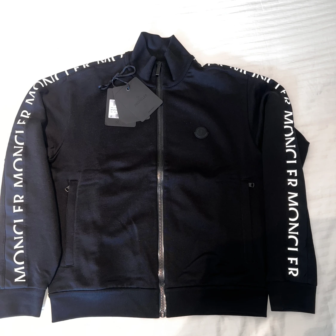 Black full zip Moncler cardigan  - 90