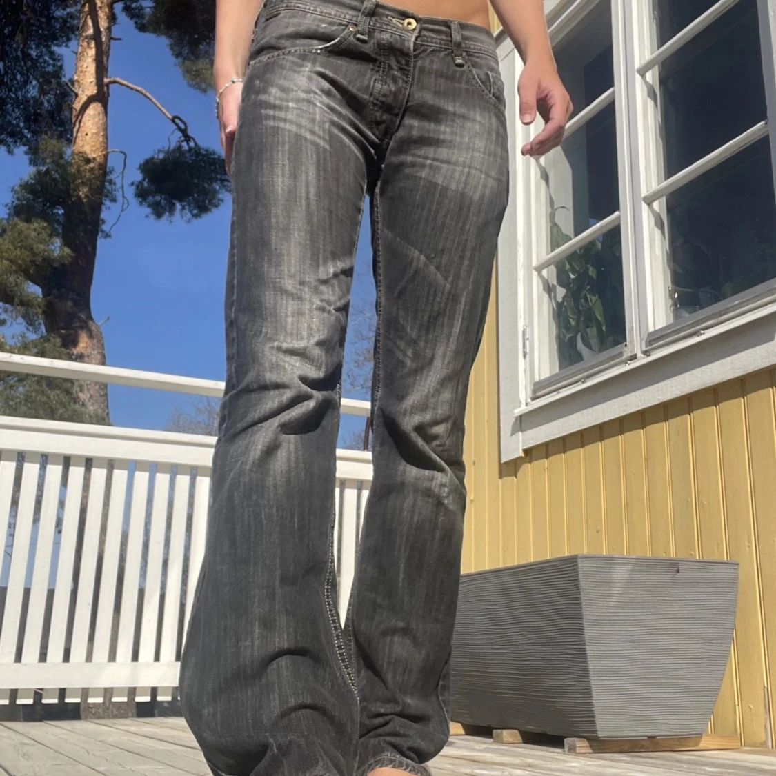 Svart/grå jeans - 91