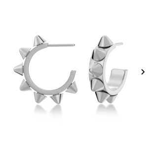 edblad örhängen med nitar - säljer dessa silver edblad örhängen🩷 knappt använda, köptes för 399kr säljer för 170kr