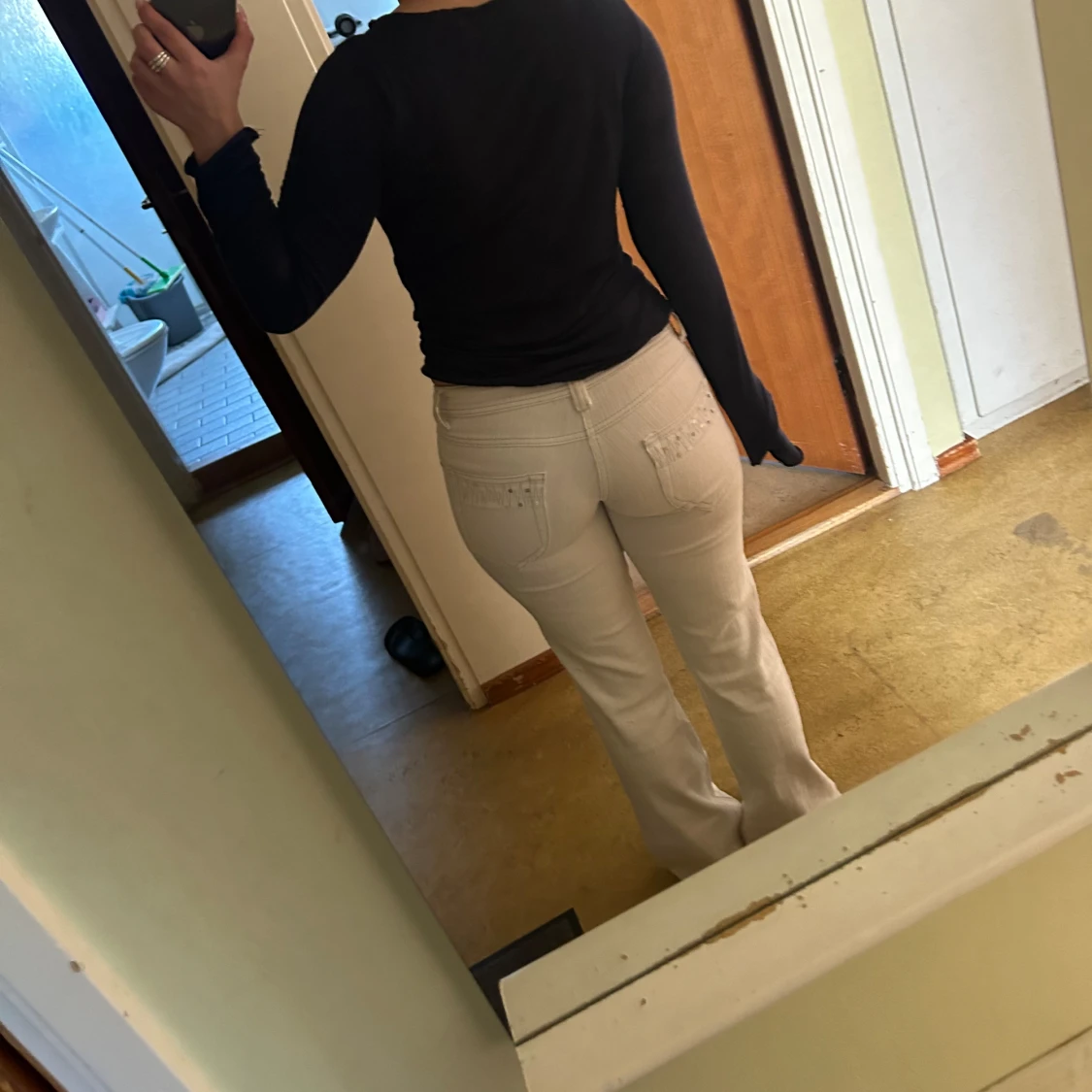 Super fina vita bootcut  - 91