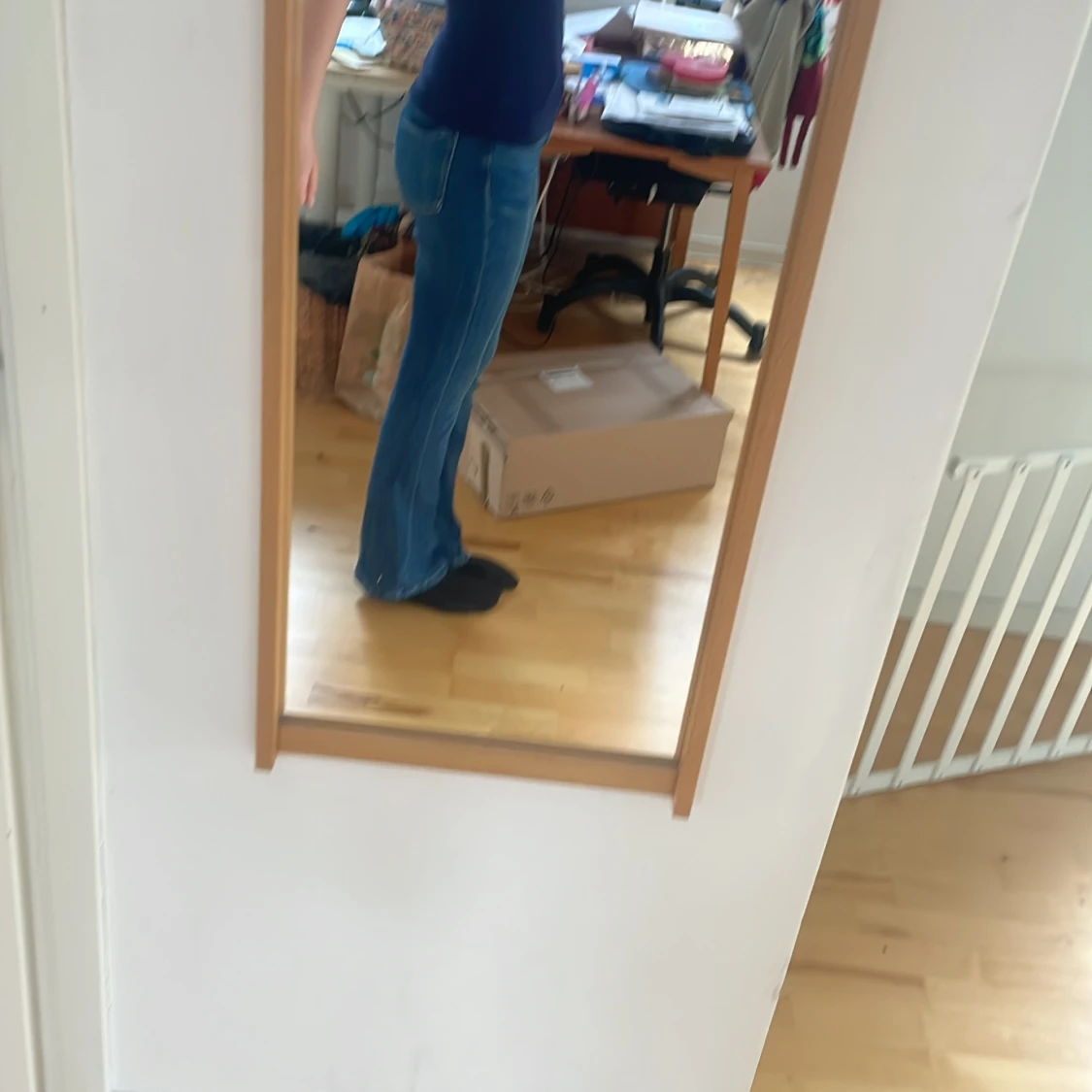 Blå bootcut jeans  - 91