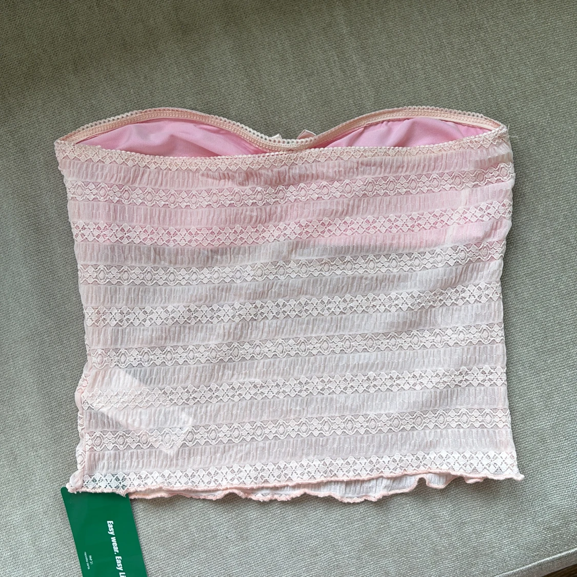 Oanvänd baby spets tubtopp  - 90