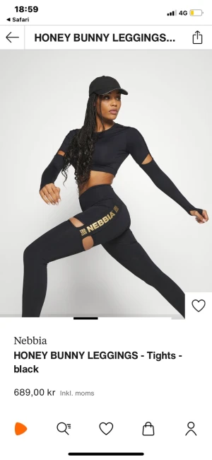 Nebbia Bunny Träningstights - Säljer ett par helt nya Nebbia Honey Bunny i stl XS. Scrunch butt Slutsålda på Zalando Nypris 689:-