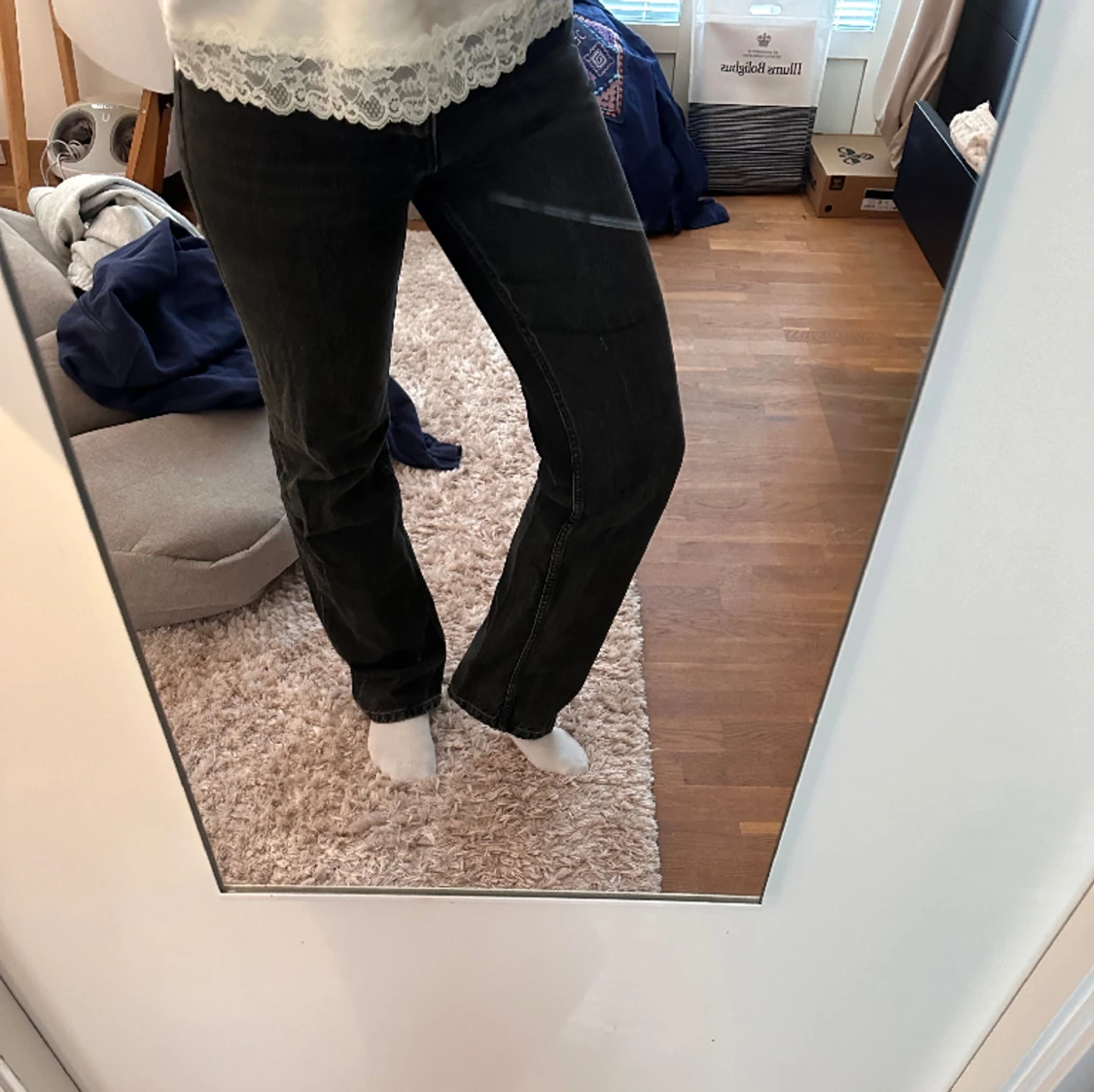 Mid-waste straight jeans - 90