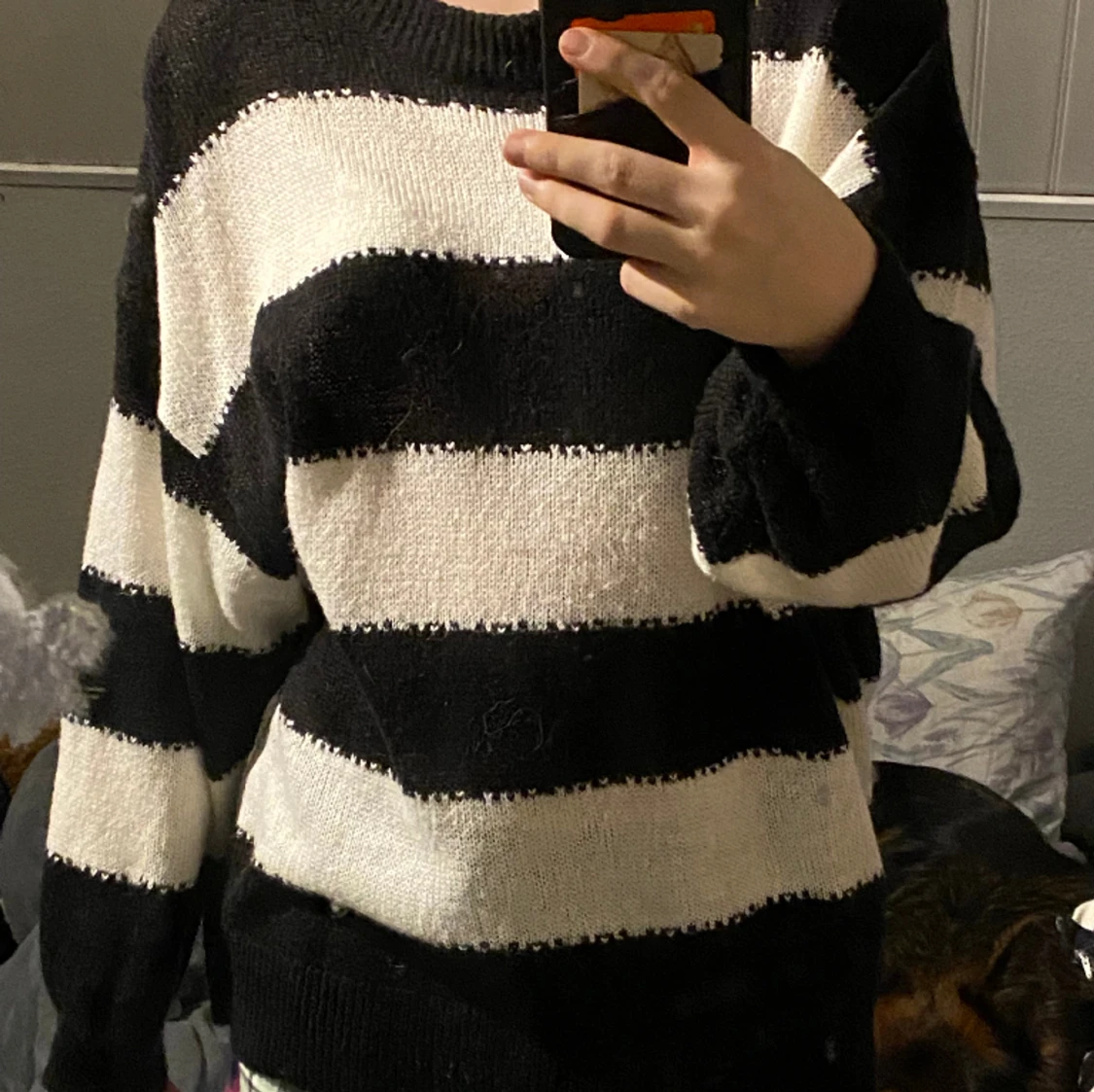 stickad vinter tröja
