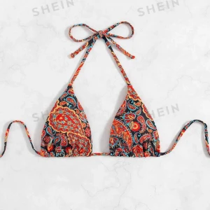 Bikini-överdel  - Bikinitopp från shein, aldrig använd då jag råkade köpa fel storlek. Jättefint mönster, skriv för fler bilder så tar ja det och skickar 😚