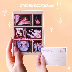 Cute postcards - Säljer mina egendesignade(ritade) vykort 💖 perfekt att kunna skicka iväg en liten hälsning till någon man tänker på nu under sommaren~ jag kan också mötas upp i sthlm!!