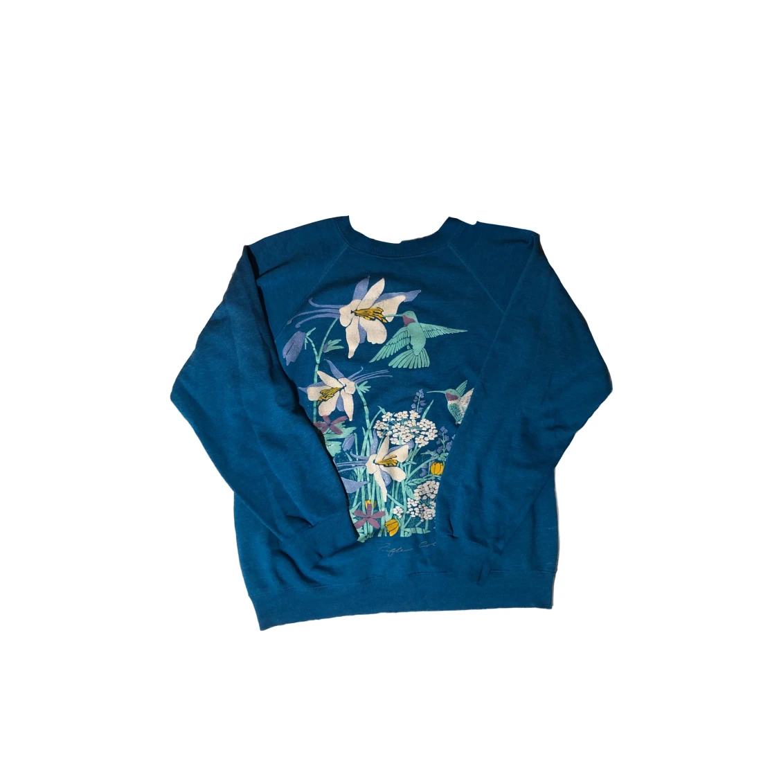 Vintage collage tröja med dubbeltryck