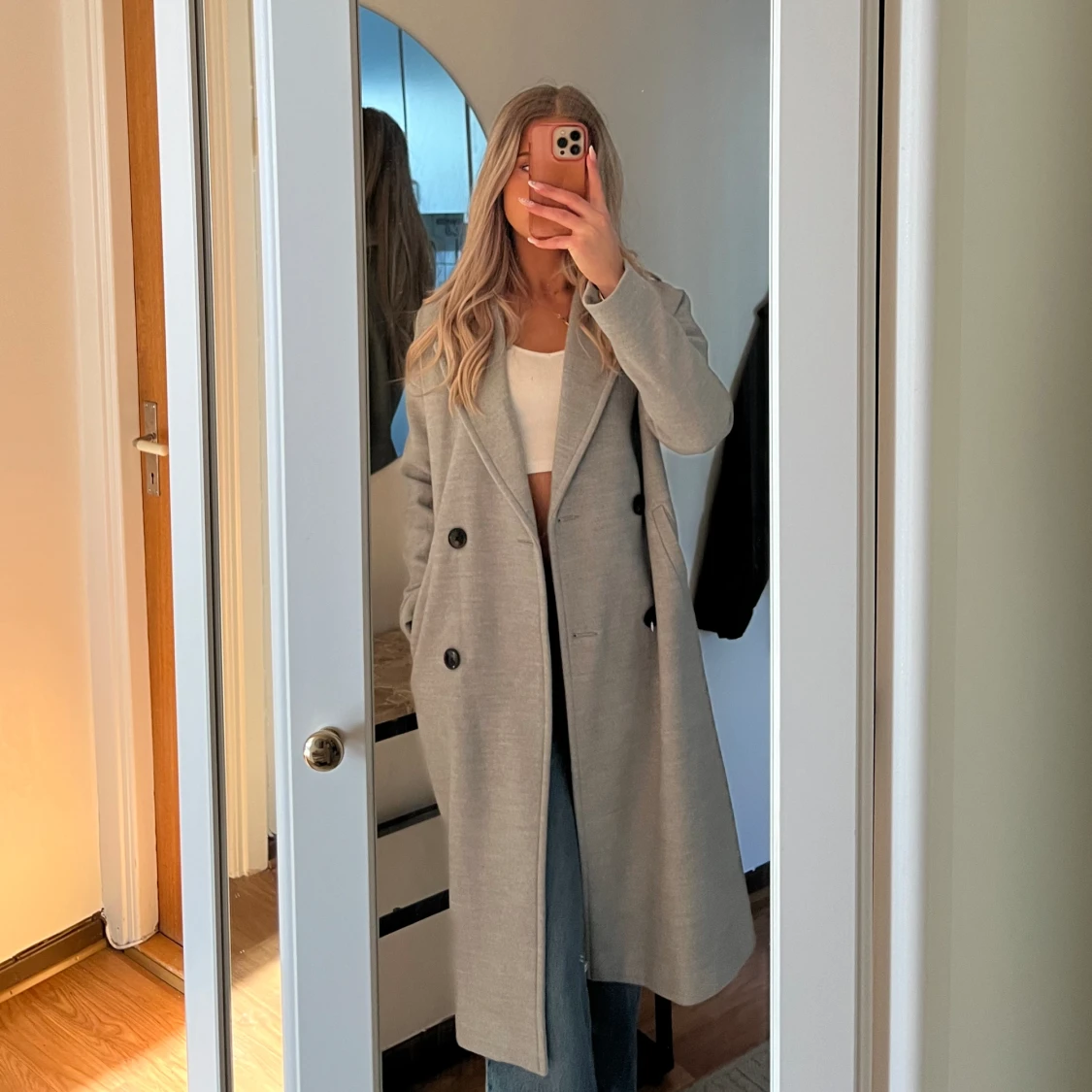 Grå oversized kappa - 91