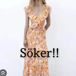 SÖKER denna snygga klänning från zara! Skriv om du kan tänka dig sälja!💋