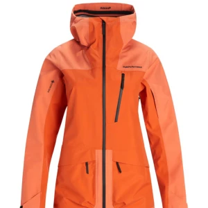 Peak performance Vertical 3L Jacket W Light Orange  - Peak performance skidjacka i Gore-tex med recco-system. Med ett vattentåligt YKK- blixtlås, jackan är vatten- och vindavvisande i ett väldigt fint skick. Köpt i början av 2021 och använd några gånger! Hör av dig om du vill ha flera bilder