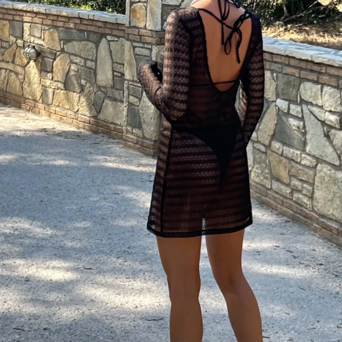 Svart strand klänning