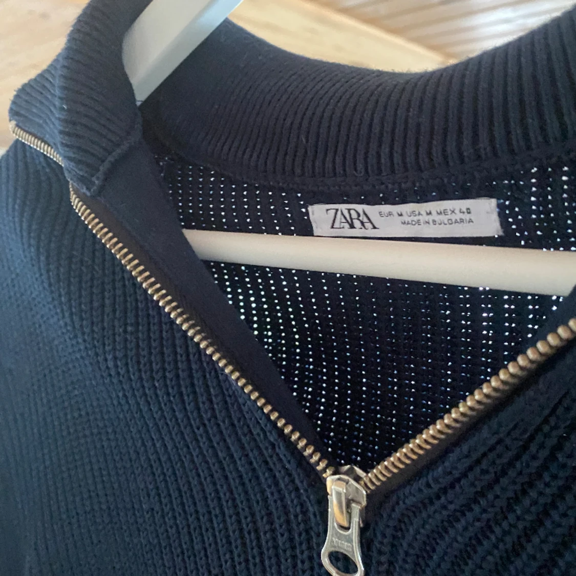 Stickad half-zip tröja - 90