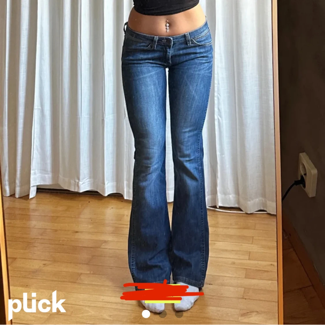 Lågmidjade bootcut jeans  - 90