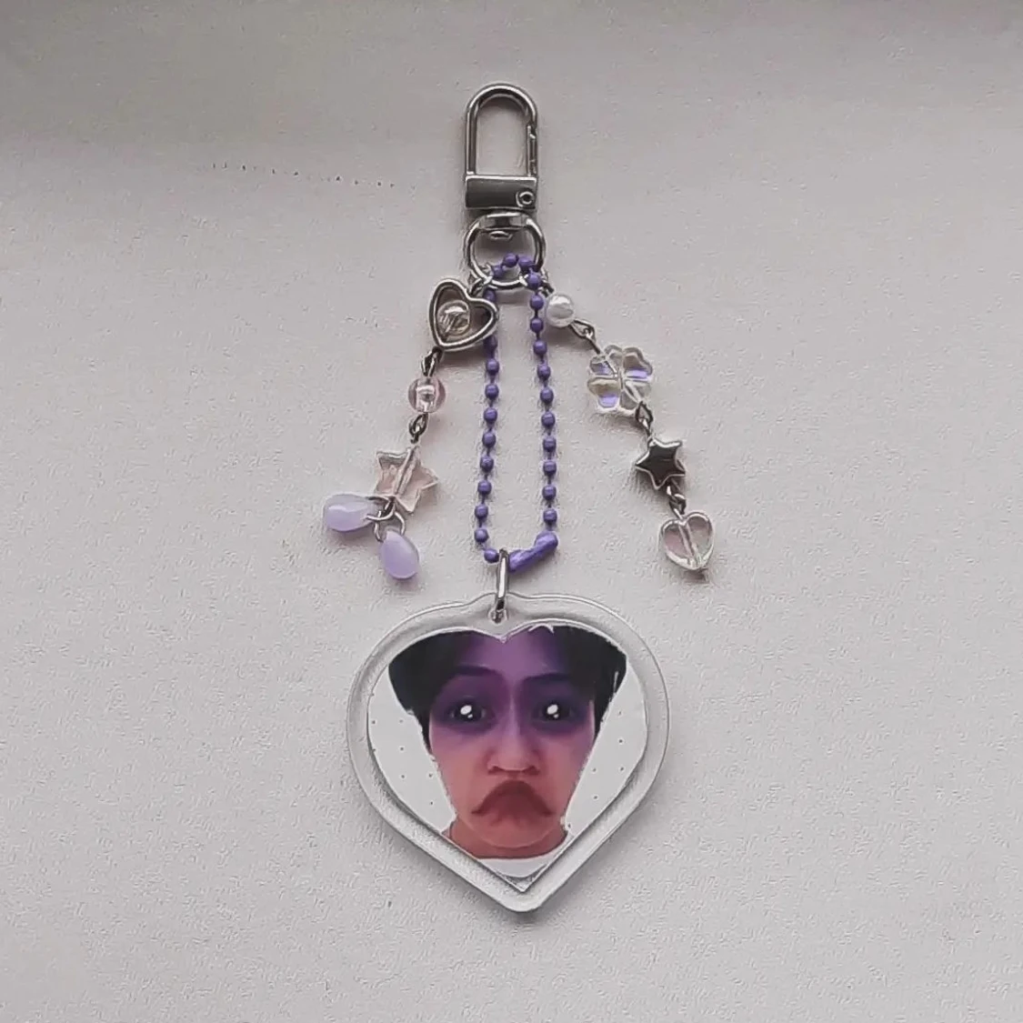 Leeknow purple heart keychain