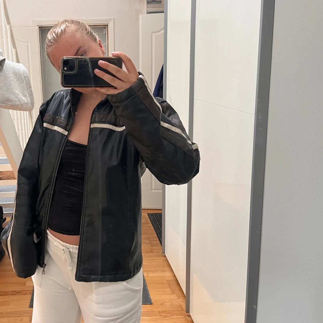 Vintage skinnjacka  - 90