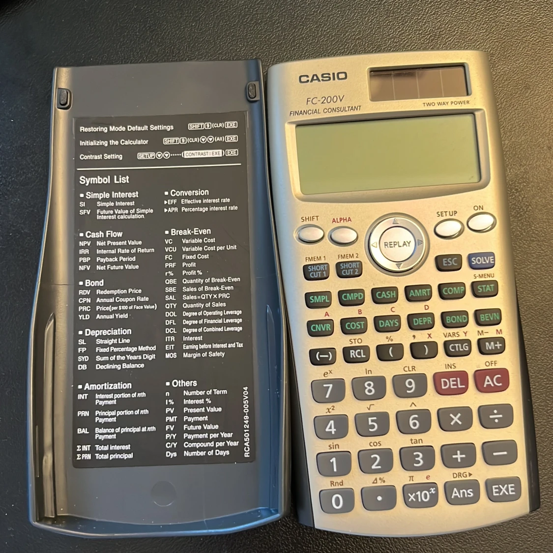 Casio FC-200V finans miniräknare