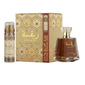 Raghba Eau De Parfum - This is a new perfume that i bought. It is set of 2, perfume and deodorant spray. Still in the original package, not even opened.  The first bottle i finished.  It is long lasting and smells like amber oud and vanilla the next day. Highly recommend. 