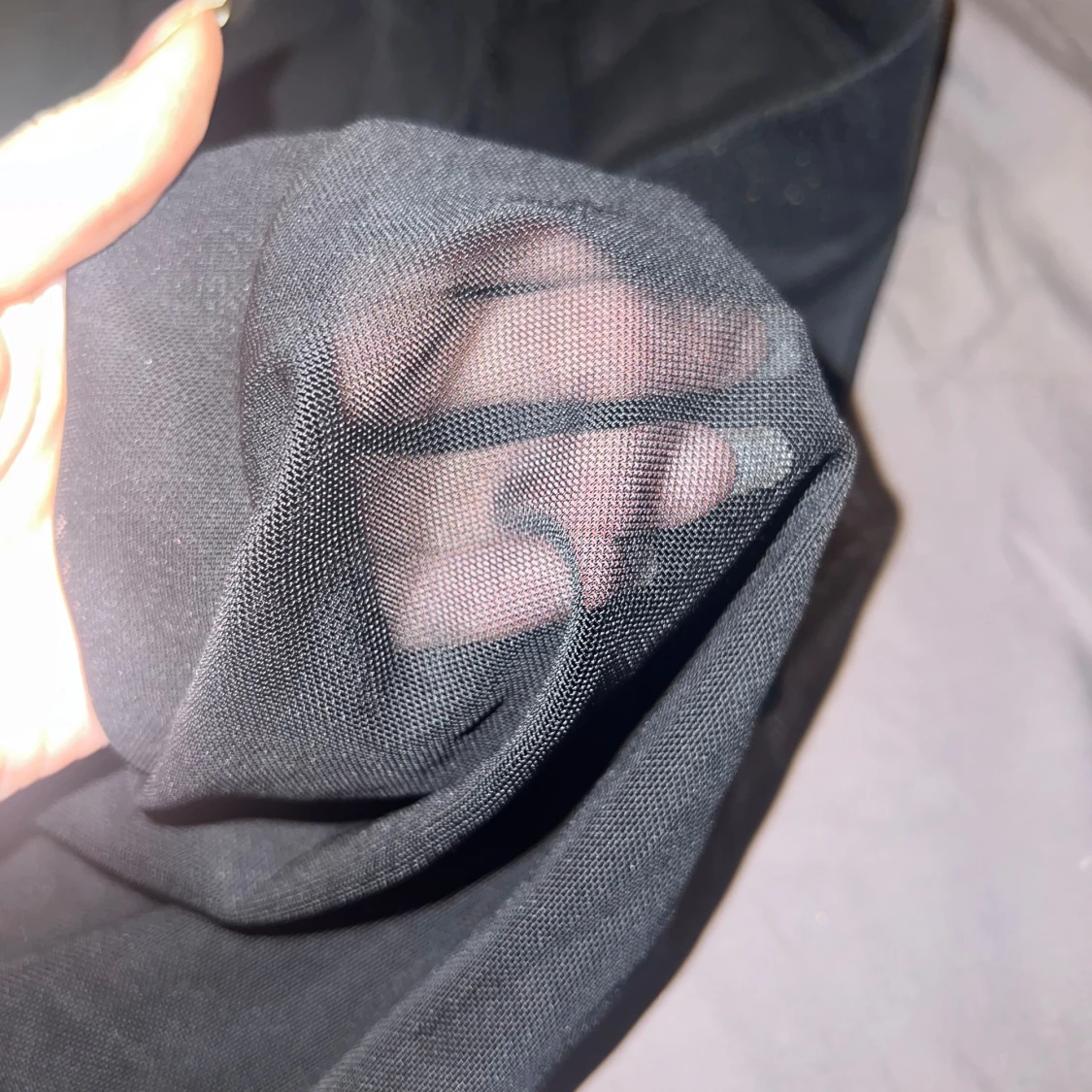 Svarta genomskinliga byxor - 90