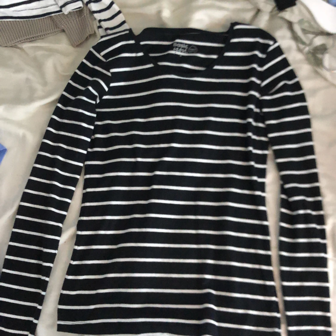 Långärmad randig tröja - 90