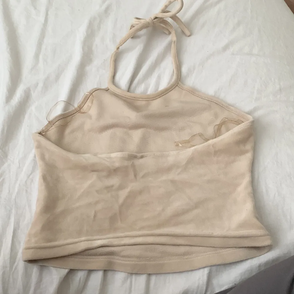 Beige juicy couture topp, sammets material . Toppar.